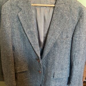 Men's Gray Herringbone Blazer - Tailored Sport Coat